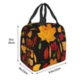 thumbnail image 3 of Easygdp Autumn Maple Leaves A Bolsa Térmica Premium - Tela Oxford Impermeable, Gran Capacidad, Bolsillo Frontal, Unisex para Trabajo, Escuela, Actividades al Aire Libre y Picnics, 3 of 8