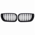 thumbnail image 4 of Car Front Kidney Grill Gloss Black Double Slat Hood Grille Racing Grills for BMW 3 Series E46 4 Door 2002-2005 Car Replacement, 4 of 5