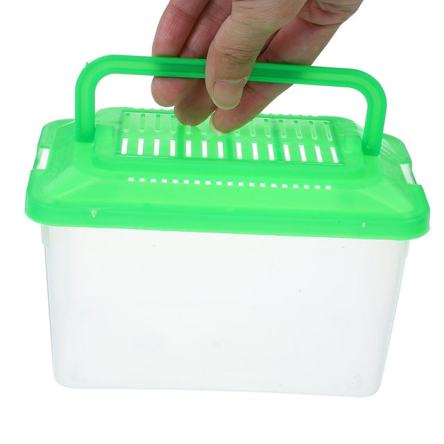 unbranded 2Ud Para Crías Reptiles Y Peces Caja Transportadora Plástico Transparente