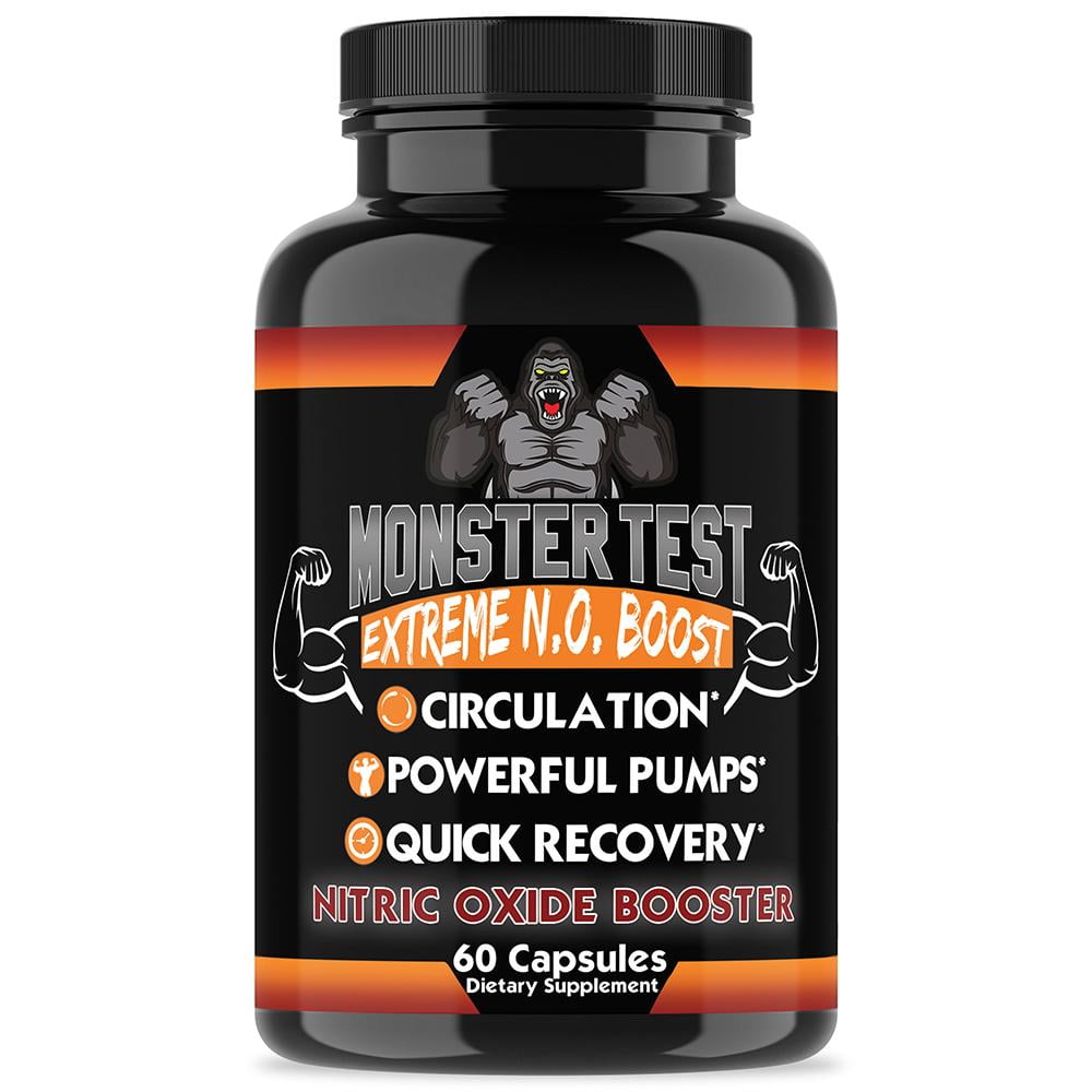 Monster Test Nitric Oxide Booster, Extreme N.O Boost by Angry