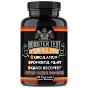 Monster Test Nitric Oxide Booster, Extreme N.O Boost by Angry Supplements