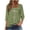 A05 Army Green, variant on Women's Square Neck T Shirts 3/4 Sleeve Sunset Palm Tree Graphic Tops Casual Relaxed Fit Vintage Beach Vacation Tees Hawaiian Style Summer Blouses