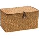 thumbnail image 1 of Caja De Almacenamiento, Caja De Almacenamiento, Caja Decorativa, Almacenamiento De Cosméticos Con Tapa, Cestas De Almacenamiento Hechas De Algas Marinas Naturales, Práctico Aprox. 26 × 16 × 10Cm Namotu LN-1883, 1 of 5