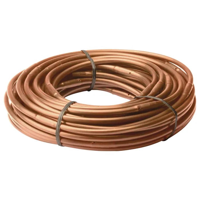 200 Feet Rain Bird Drip Irrigation Pressure Compensating 1/4" Emitter Tubing Emitters built-in!