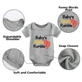 thumbnail image 3 of YSCULBUTOL Baby Twins Bodysuits Baby First Rumble Infant Baby Clothes Unisex Twin Romper Outfits With Hat, 3 of 5