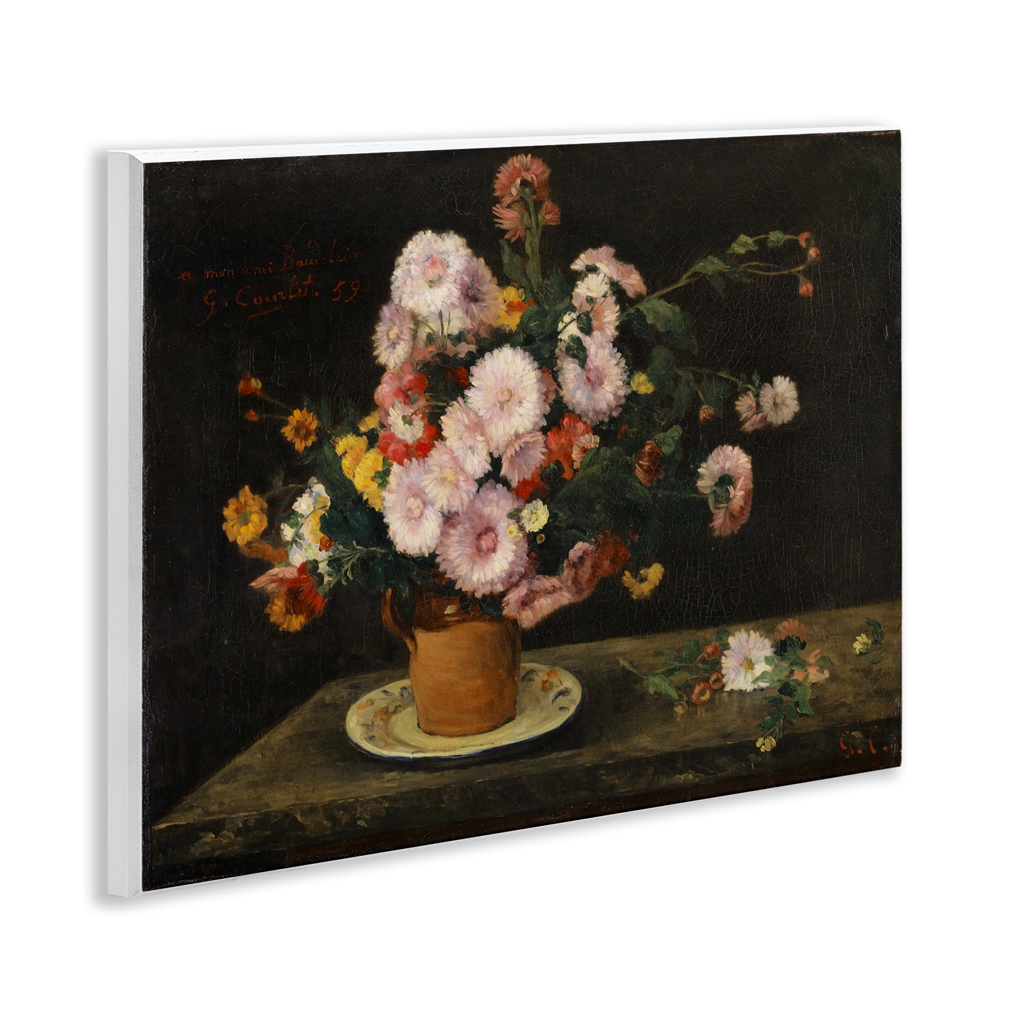 Stupell Industries Classical Bouquet of Asters Plants & Flowers Painting Unframed Art Print Wall Art, 14 x 11