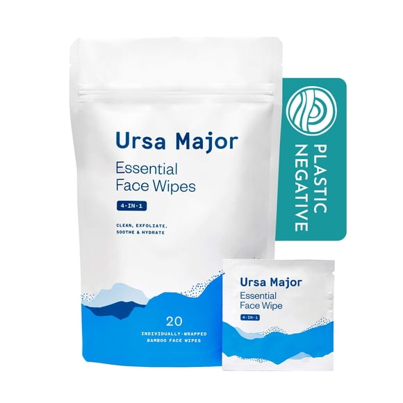 Toallitas Faciales Ursa Major Essential 4 en 1 Limpiar y Exfoliar 20