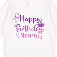 thumbnail image 3 of Inktastic Purple Happy Birthday Mommy Toddler Sweatshirt, 3 of 4