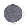 thumbnail image 3 of Round Braided Placemats Set of 6 Table Mats for Dining Tables Woven Washable Non-Slip Place Mats,7.08 inch, 3 of 7