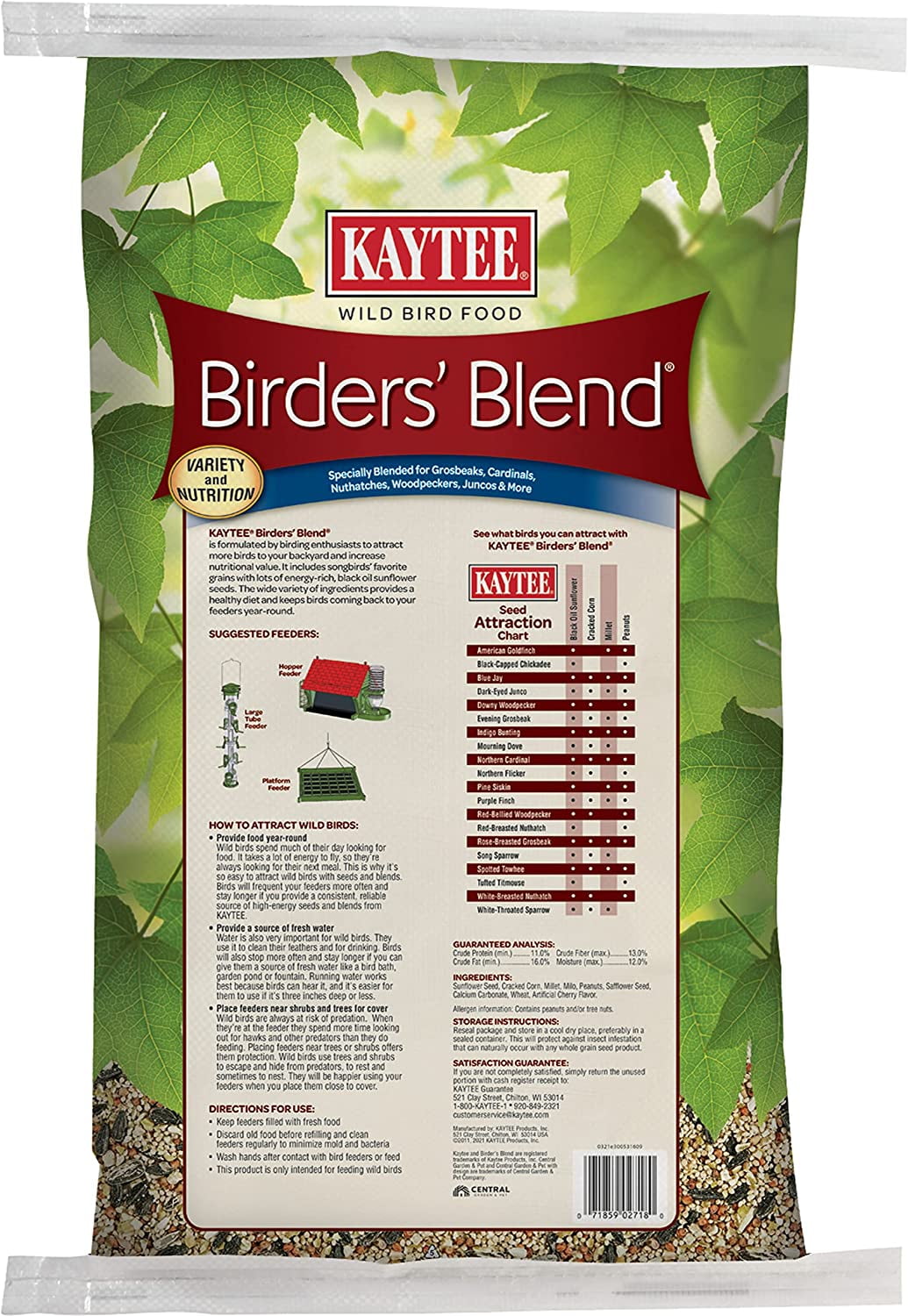 Kaytee Birders' Blend Mixed Bird Seed, 16 Pound Bag