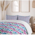 thumbnail image 6 of Ambesonne Colorful Duvet Cover Set, Print of Doodle Flowers, 2-Calking, Multicolor, 6 of 7