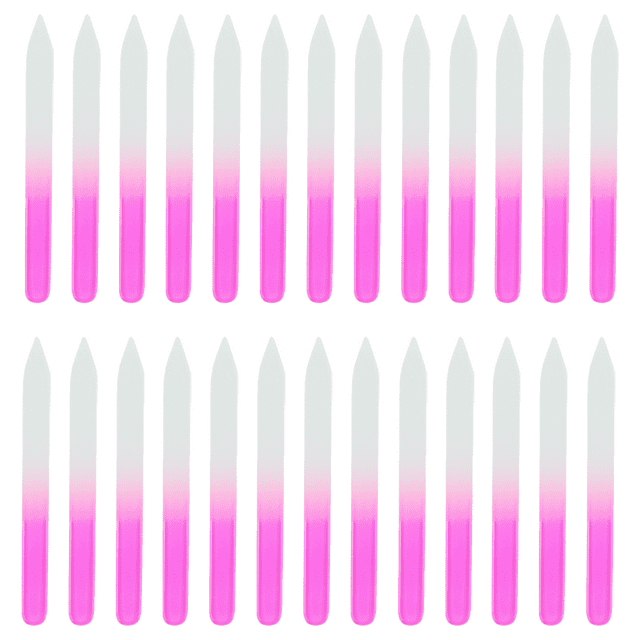 Ensemble Professionnel de Lime à Ongles pour Bébé en Verre Cristal Court Tchèque, Mini Trousse de Manucure buffer pour Polissage des Ongles
