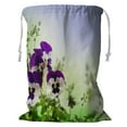 thumbnail image 1 of EREHome Blue spring violets Storage Basket Laundry Bag with Drawstring 18x24 Inch, 1 of 2