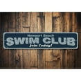 thumbnail image 1 of Swim Club Novelty Decor, Metal Wall Sign - 4x18 Inches, 1 of 4