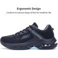 thumbnail image 4 of JOYFON Womens Walking Shoes with Arch Support | Orthotic Sneakers for Plantar Fasciitis Foot Heel Pain Relief | Tennis Running Shoes BlackGray Size 8, 4 of 7