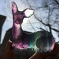 thumbnail image 2 of MATROOY 2" Hand Carved Rainbow fluorite deer Natural stone Quartz Crystal skull healing, 2 of 8