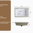 thumbnail image 3 of Rectangular Undermount Bathroom Sink -22 *15 inch Vessel Sink,Undermount Bathroom Sink Rectangle, White Ceramic Lavatory Vanity Basin with Overflow, 3 of 8