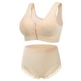 thumbnail image 1 of Women's Front Button Bra and Panty Sets - Shaping Cup, No Underwire, Plus Size, 1 of 7