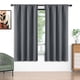 thumbnail image 1 of Cortinas Blackout Grises 52x72 Pulgadas, Juego de 2 Cortinas con Bolsillo para Barra, Aisladas Térmicamente, Decoración Sólida para el Hogar, Cortinas para Sala de Estar y Recámara, Privacidad Asegur, 1 of 7