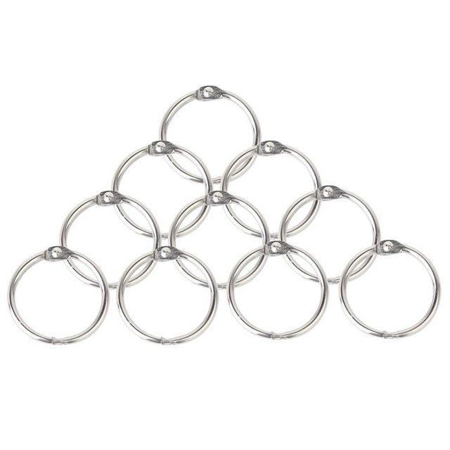 10 piezas de anillos con bisagras partidos, broche de metal, carpeta de , llavero, manualidades para álbumes de recortes 25mm