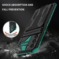 thumbnail image 4 of Allytech Galaxy S23 FE Case Cover, Rugged Hybrid Shockproof Cards Holder Wallet Case Kickstand Protective Phone Case for Samsung Galaxy S23 FE - Darkgreen, 4 of 9