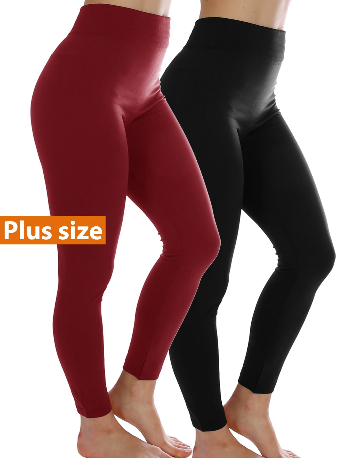 2 PACK Women Fleece Lined Plus Size Full Length Legging Thick Warm Winter Pants XL 2XL 3XL - Walmart.com