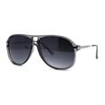thumbnail image 3 of Classic Mens Plastic Tear Drop Shape Racer Sunglasses Slate Silver Smoke, 3 of 4