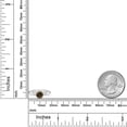 thumbnail image 4 of Gem Stone King 925 Sterling Silver with 10K Yellow Gold Brown Smoky Quartz Solitaire Engagement Ring for Women (0.80 Cttw, Gemstone Birthstone, Round 6MM, Available in Size 5, 6, 7, 8, 9), 4 of 4
