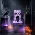 thumbnail image 4 of PYURTEP Halloween Chair Covers, Spooky Face Slipcovers, Double-Sided Printed Decorative Chair Covers for Indoor Outdoor Dining Halloween Decor, 4 of 6
