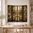 thumbnail image 5 of Sunlit Garden Through a Window with Stone Fountain, Romantic Vintage for Garden Lovers, Classical Landscape Art, Housewarming Gift, Tapestry Wall Hanging for Living Room and Bedroom, 5 of 7