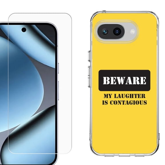 ShockProof Phone Case for Google Pixel 10a, with Screen Protector, by OneToughShield - Laughter