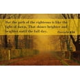 thumbnail image 2 of ArtsyQuotes 32x22 Black Ornate Wood Framed with Double Matting Museum Art Print Titled - Bible Verse Quote Proverbs 4:18, John Atkinson Grimshaw - Evening Glow, 2 of 4