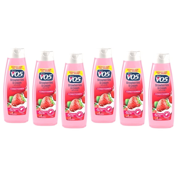 Alberto Vo5 Moisture Milks Conditioner Strawberries & Cream, 15 oz, 6 Pack