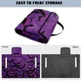 thumbnail image 5 of COEQINE Golf Cart Seat Cover with Carry Handle for Storage, Fits for EZGO Yamaha Club Car (51.2x30.3 Inches), with Quilted Padding & 4 Storage Pockets, Halloween Decor, Purple Bat Print, 5 of 8