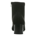 thumbnail image 3 of ALFANI Womens Black Cushioned Sylus Round Toe Stacked Heel Zip-Up Booties 10 M, 3 of 4