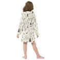 thumbnail image 4 of FORMRS Niños Bathrobe Unisex Hooded Robe Soft Plush Pajamas Sleepwear, Size 7-9T, Beige Christmas Forest, 4 of 7