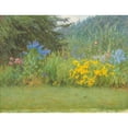 thumbnail image 2 of Helen Allingham 24x19 Black Ornate Framed Double Matted Museum Art Print Titled: In a Surrey Garden, Brook, Near Witley, 2 of 5