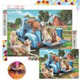 thumbnail image 1 of Pintura de diamante con cuentas cuadradas 5D DIY, Kit de perro y coche, decoración del hogar, arte, 40x30cm, 1 of 9