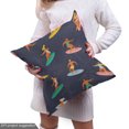 thumbnail image 5 of Ambesonne Surfboard Fabric by the Yard Upholstery, Doodle Surfer People Art, 3 Yards, Dark Indigo and Multicolor, 5 of 5