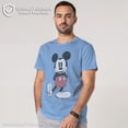 thumbnail image 2 of Disney Mickey Mouse Classic Pose Distressed Light Blue Heather Men's T-Shirt (Medium), 2 of 9