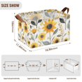 thumbnail image 7 of Yayeee Foldable Storage Basket for Shelves with Handles Waterproof Cloth Bins, White Watercolor Sunflowers, 7 of 7