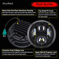 thumbnail image 3 of AlyoNed Kit de lámpara LED para faros delanteros de motocicleta de 7 pulgadas con soporte de montaje compatible con Harley Davidson Fatboy Street Glide Heritage Softail Road King Switchback Electra Gl, 3 of 5