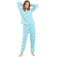 thumbnail image 1 of Pijama de Franela Lindo Impreso Allegra K Manga Larga Top y Pantalones Suave Invierno Azul M, 1 of 6