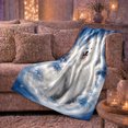 thumbnail image 6 of Happy Samoyed Dreamy Stars Pumpkins, Festive Pet Portrait Pattern, Warm Flannel Blanket for Living Room and Reading Nook, Dog Lovers Thanksgiving Gift, Pet Lover Home Decor, 6 of 9