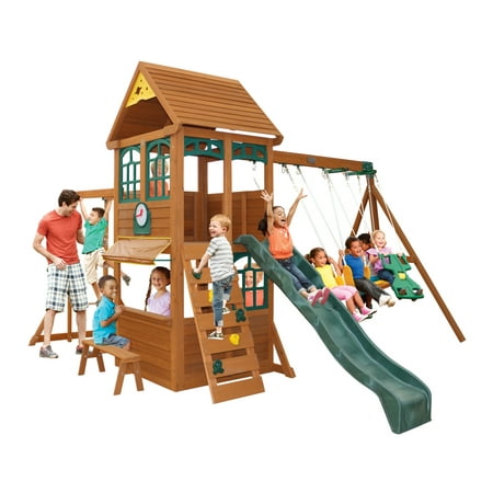 KidKraft Big Backyard Premium Halliwell Swing Set