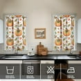 thumbnail image 2 of Fall Kitchen Curtains 39 Inch Short - 32Panel Set, Autumn Harvest Print, Rod Pocket Window Treatment for Thanksgiving, Farmhouse, Cafe, Living Room - Machine Washable, 2 of 4