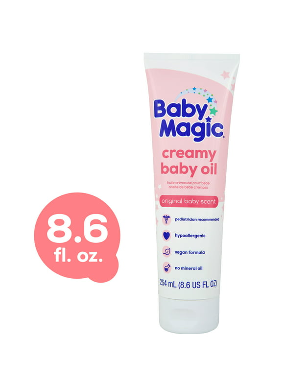 Baby Magic Creamy Baby Oil Lotion, Original Baby Scent, Hypoallergenic, 8.6 fl oz.