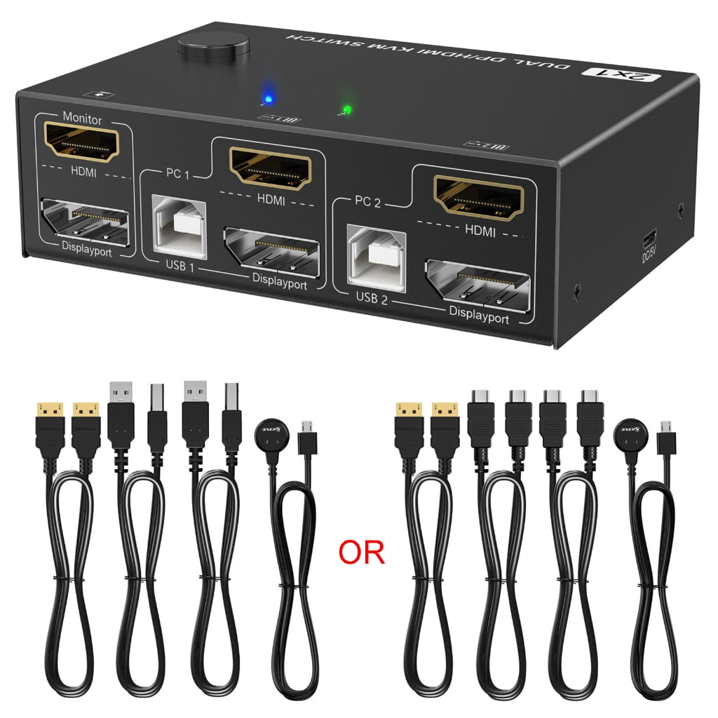 2.0 KVM Dual Monitor Switch 4K30Hz Video Solution