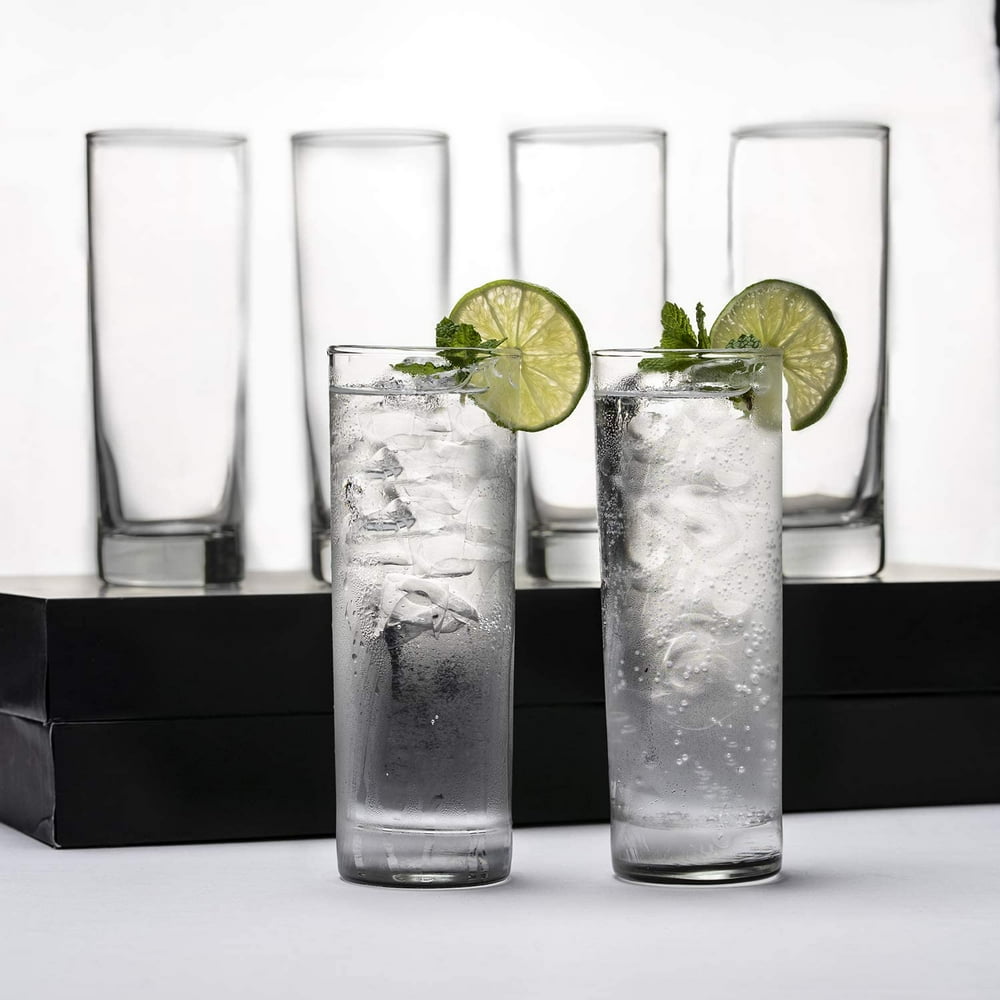 Premium Highball Glass Set Elegant Tom Collins Glasses Set of 612oz