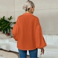 thumbnail image 6 of HongQid Women Lantern Long Sleeve Tops Dressy Casual Blouse Casual Retro Business Work Blouses Shirts, 6 of 6